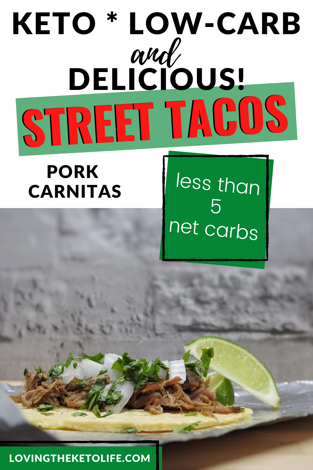 Authentic Mexican Pork Carnitas - Street Tacos