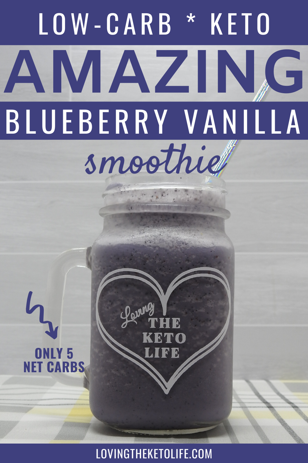 Keto Blueberry Vanilla Smoothie